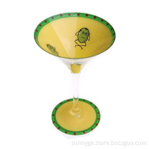 Hand Painted Cocktail Glass with 200mL Capacity